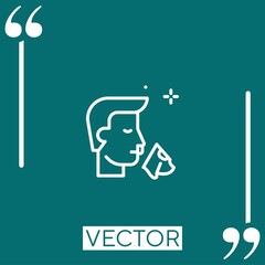 Poster - runny nose vector icon Linear icon. Editable stroke line
