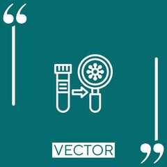 Poster - search vector icon Linear icon. Editable stroke line
