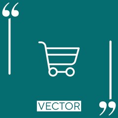 Poster - shopping cart    vector icon Linear icon. Editable stroke line