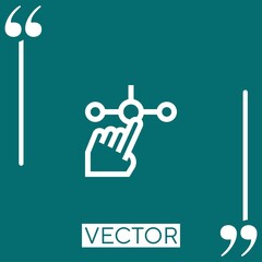 Poster - tap vector icon Linear icon. Editable stroke line