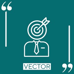 Poster - target vector icon Linear icon. Editable stroke line