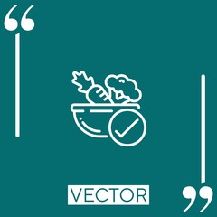 Poster - vegetables vector icon Linear icon. Editable stroke line