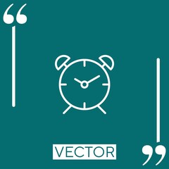 Poster - alarm clock vector icon Linear icon. Editable stroke line