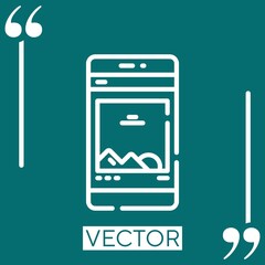Poster - app vector icon Linear icon. Editable stroke line