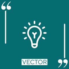 Poster - idea vector icon Linear icon. Editable stroke line