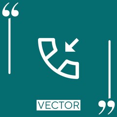 Poster - incoming call vector icon Linear icon. Editable stroke line