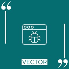 Poster - malware vector icon Linear icon. Editable stroke line