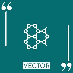 Poster - molecule   vector icon Linear icon. Editable stroke line