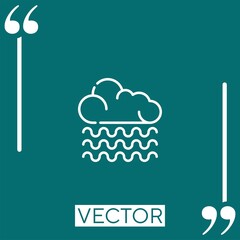 Poster - foggy vector icon Linear icon. Editable stroke line