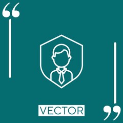 Poster - life insurance vector icon Linear icon. Editable stroke line