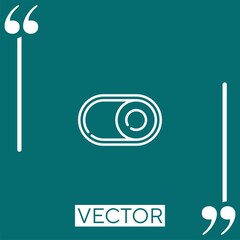 Poster - button vector icon Linear icon. Editable stroke line