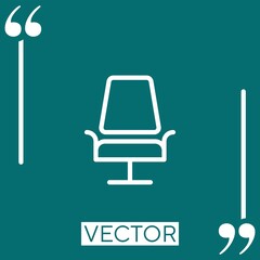 Poster - chair vector icon Linear icon. Editable stroke line