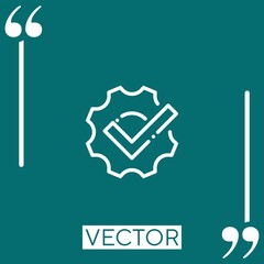 Poster - check vector icon Linear icon. Editable stroke line