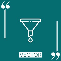 Poster - cone vector icon Linear icon. Editable stroke line
