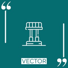 Poster - crane vector icon Linear icon. Editable stroke line