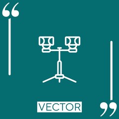 Poster - lights vector icon Linear icon. Editable stroke line