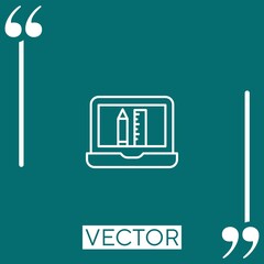 Poster - web design vector icon Linear icon. Editable stroke line