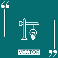 Poster - architect vector icon Linear icon. Editable stroke line