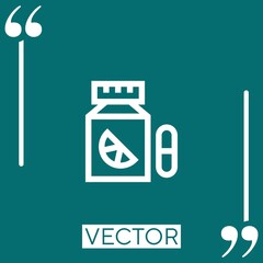 Poster - bottle vector icon Linear icon. Editable stroke line