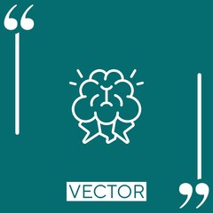 Poster - brainstorm vector icon Linear icon. Editable stroke line