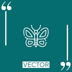 Poster - butterfly vector icon Linear icon. Editable stroke line