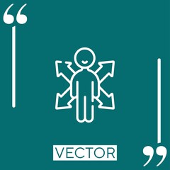 Poster - expand vector icon Linear icon. Editable stroke line
