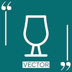 Poster - glass vector icon Linear icon. Editable stroke line