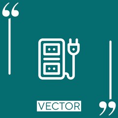 Poster - socket vector icon Linear icon. Editable stroke line