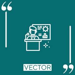 Poster - statistics vector icon Linear icon. Editable stroke line