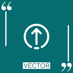 Poster - up arrow vector icon Linear icon. Editable stroke line