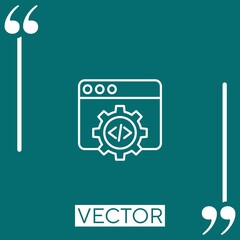 Poster - web development vector icon Linear icon. Editable stroke line