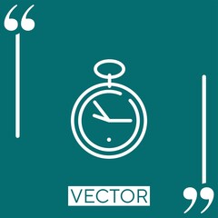 Poster - clock vector icon Linear icon. Editable stroke line
