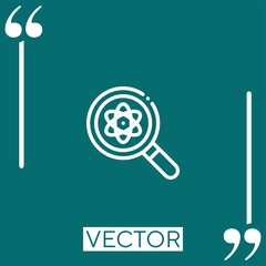 Poster - research vector icon Linear icon. Editable stroke line