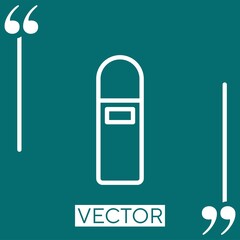Poster - roll on vector icon Linear icon. Editable stroke line