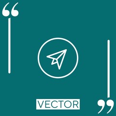 Poster - send vector icon Linear icon. Editable stroke line