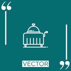 Poster - service vector icon Linear icon. Editable stroke line