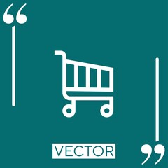 Poster - shopping cart vector icon Linear icon. Editable stroke line