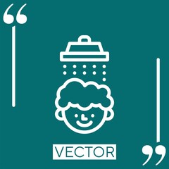 Poster - shower vector icon Linear icon. Editable stroke line