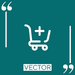 Poster - shopping cart   vector icon Linear icon. Editable stroke line