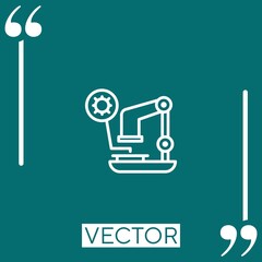 Poster - study vector icon Linear icon. Editable stroke line