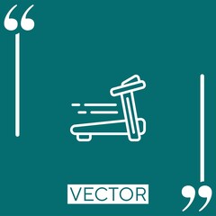 Poster - treadmill vector icon Linear icon. Editable stroke line