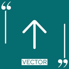 Poster - up arrow vector icon Linear icon. Editable stroke line