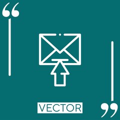 Poster - upload vector icon Linear icon. Editable stroke line