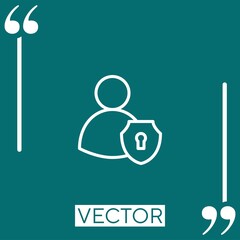 Poster - user vector icon Linear icon. Editable stroke line