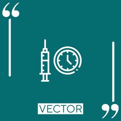 Poster - vaccine vector icon Linear icon. Editable stroke line