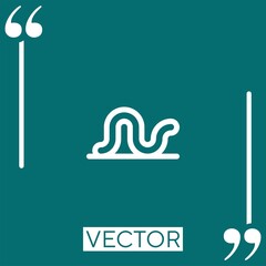 Poster - worm vector icon Linear icon. Editable stroke line