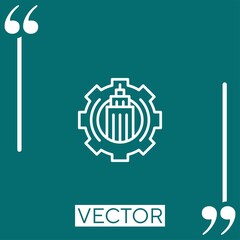 Poster - architect vector icon Linear icon. Editable stroke line