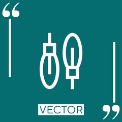 Poster - lightbulb vector icon Linear icon. Editable stroke line