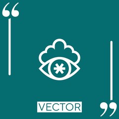 Poster - password vector icon Linear icon. Editable stroke line