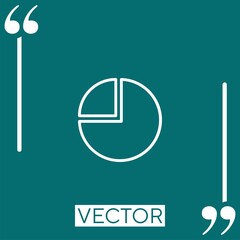 Poster - pie chart   vector icon Linear icon. Editable stroke line